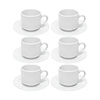 204040 - Jogo de xícaras de 180ml com pires branco