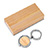 500005 - Chaveiro de metal com detalhe em bambu