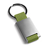 508565 - Chaveiro de metal retangular com tira de nylon