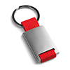 508565 - Chaveiro de metal retangular com tira de nylon