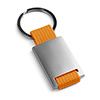 508565 - Chaveiro de metal retangular com tira de nylon