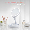 600535 - Espelho dobrável com LED e dupla face