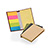 BL4085 - Bloco de anotações com capa dura com sticky notes
