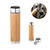 301080 - Garrafa térmica de 430ml em aço inox e bambu