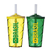 Copo de acrílico de 500ml verde a amarelo