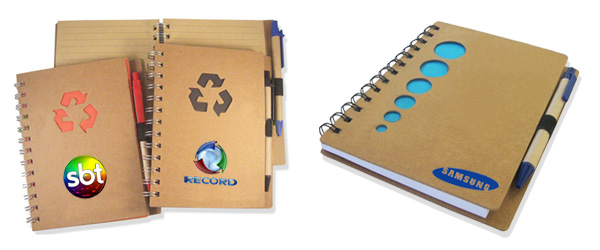 Cadernos ecológicos personalizados